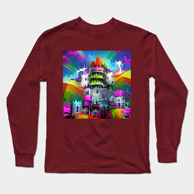 Fantasy Medieval Castle Long Sleeve T-Shirt by Tuff Tees